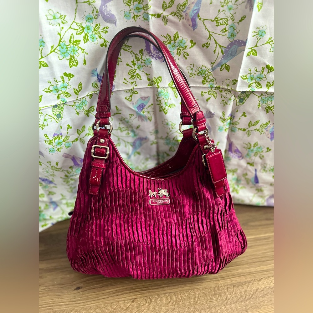 Coach Berry Madison Maggie Gathered Shoulder Bag